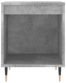 Comodini 2pz grigio cemento 40x35x50 cm in legno multistrato