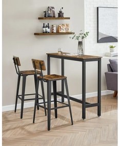 Sgabello da bar AVEN marrone/nero