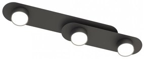 Lampada da soffitto in acciaio STILO 3 nera da interno 3xGX53 Colore del corpo Nero