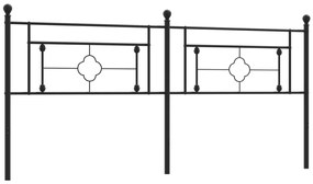 Testiera in Metallo Nero 200 cm