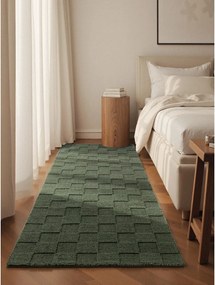 Passatoia verde scuro in lana tessuta a mano 80x200 cm Scala – Villeroy&amp;Boch