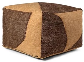 Forene Square Pouf Tan/Chocolate - Ferm Living