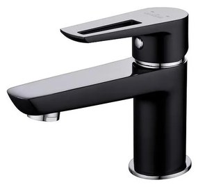 Cersanit S951-048 - Rubinetto del lavandino MILLE 13,4 cm nero + scarico