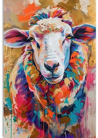 Quadro su tela – Pecora con imitazione di pittura