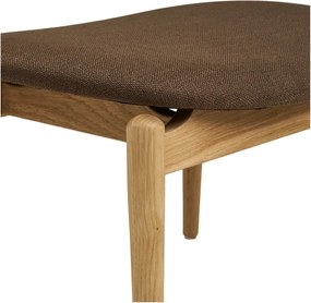 Poltrona con poggiapiedi marrone Olvera – House Nordic