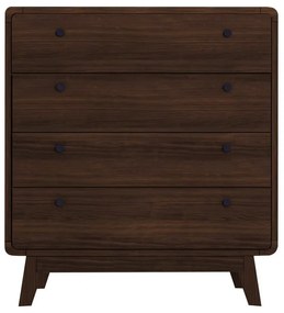 Cassettiera alta marrone scuro effetto noce 80x88 cm Caitlin - Støraa