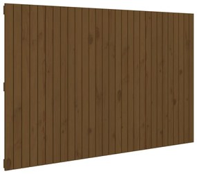 Testiera da parete miele 185x3x110 cm in legno massello di pino