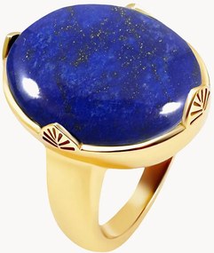 Anello placcato in oro con lapislazzuli Neo