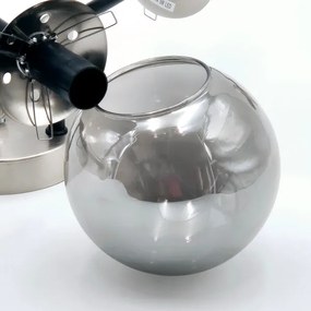 Lampadario a plafone MALENA 6xE14/5W/230V cromo opaco/fumé