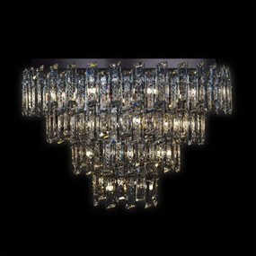 Arcadia flush lampadario a soffitto 4 ripiani 3/6/9/12l luci cromo...