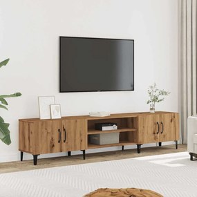 Mobile Tv Rovere Artigianale 180x31,5x40cm İn Legno Multistrato /