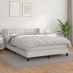 Giroletto A Molle Con Materasso Bianco 140x200 Cm İn Similpelle /