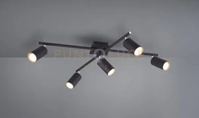 Marley plafoniera 2 barre orientabili 5 spots attacco gu10 cilindro...