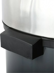 Cestino per la spazzatura grigio scuro in acciaio touch 30 l – MSV