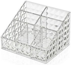 Porta trucchi organizer in plastica trasparente con 7 scomparti