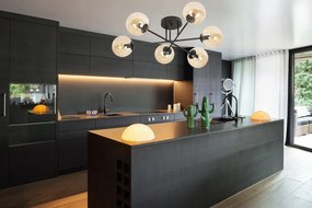 Lampadario da soffitto BRENDI 6B con sfere Miele - E14