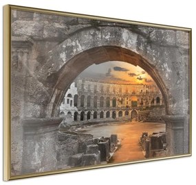 Poster  Sunset in the Ancient City  Cornice Quadri Cornice d'oro, Larghezza x Altezza Home decor 30x20