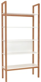 Libreria bianca in rovere 90x185 cm Farringdon - Woodman