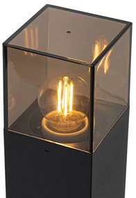 Lampada da esterno a palo nera con paralume fumé 30 cm - Denmark