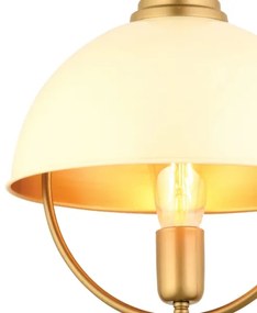 Lampadario a sospensione con cavo MONZA 1xE27/40W/230V Ø 30 cm crema/oro