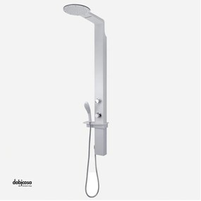 Gedy Colonna Doccia "Wellness 01" C/Miscelatore Termostatico Bianco Opaco C/Deviatore a 3 Uscite