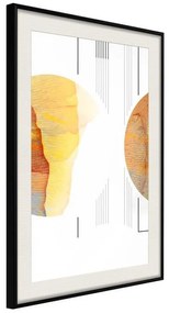 Poster  Collision of Planets  Cornice Quadri Cornice nera con pass-partout, Larghezza x Altezza Home decor 20x30