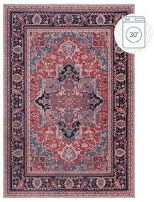 Tappeto lavabile bordeaux con fibra riciclata 80x150 cm Windsor - Flair Rugs