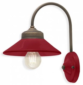 Applique Vintage Colors Ferro E Ceramica Bordeaux 1 Luce E27