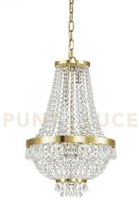 Caesar lampadario sospeso cristallo molato finitura oro 6 luci atta...