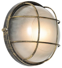 Lampada da parete per esterni industriale oro antico IP44 - Hanneke