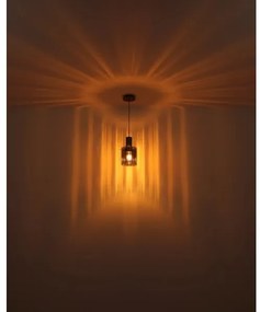 Globo 15904HA - Lampadario a sospensione con filo TULIVAR 1xE27/40W/230V diametro 18 cm marrone