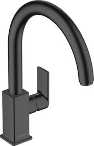 Miscelatore Monocomando Cucina 260 Con Bocca Orientabile Nero Opaco Hansgrohe Vernis Shape M35