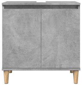 Mobile lavabo grigio cemento 58x33x60 cm in legno multistrato