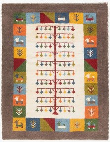 Gabbeh Tappeto persiano 90 x 60 Beige (Iran) Annodato A Mano
