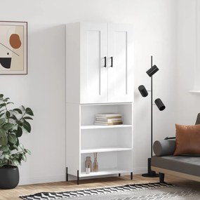 Credenza Bianca 69,5x34x180 Cm İn Legno Multistrato /