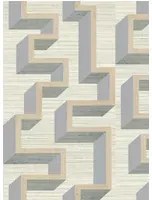 Arte International Carta da parati Detour - Silver/ Linen