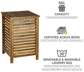 Cesta per il bucato colore naturale scuro in legno 56 l Fondi – Wenko