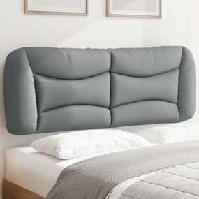 Cuscino Testiera Grigio Chiaro 120 Cm İn Tessuto /