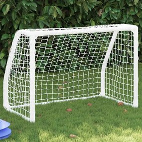 Porte Calcio Bambini 2pz Con Pallone Bianco 64x35x48 Cm Metallo /