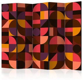 Paravento Geometric Mosaic (Red) II [Room Dividers]