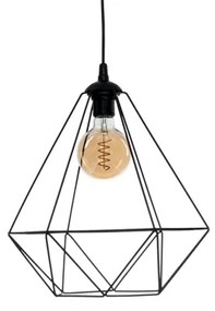 Lampada a sospensione BASKET 1xE27/60W/230V nero