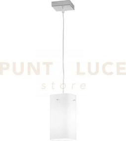 Lampadario a sospensione square bianca 1 luce attacco e27 10x10x23c...