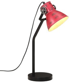 Lampada Da Scrivania 25 W Rosso Anticato 17x17x60 Cm E27 /