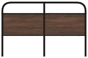 Testiera rovere marrone 160 cm in acciaio e truciolato