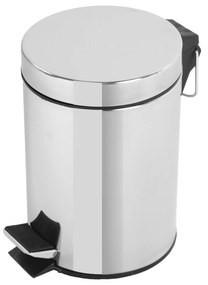 Pattumiera Bagno Con Pedale 3L Feridras Cromo Lucido