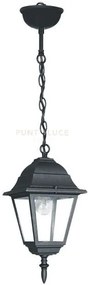 Sospensione roma nera 1 luce attacco e27 ip44 14,6x14,6x97cm