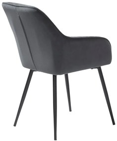 Set di sedie da pranzo grigia in imbottito con braccioli 2 pz Nolan Stripe – Unique Furniture