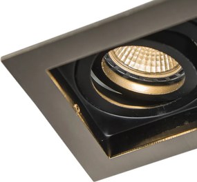 Faretto da incasso smart in acciaio con sorgente luminosa Wifi GU10 - Carree