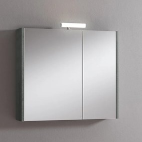 Pensile con luce Akira cemento L 80 x H 70 x P 15.5 cm