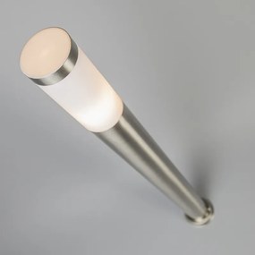 Lampada da esterno palo in acciaio 110 cm IP44 - Rox con picchetto da terra e pressacavo